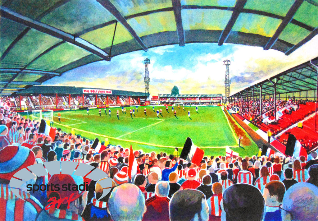 Brentford FC Griffin Park Stadium Wall Art A4 Print