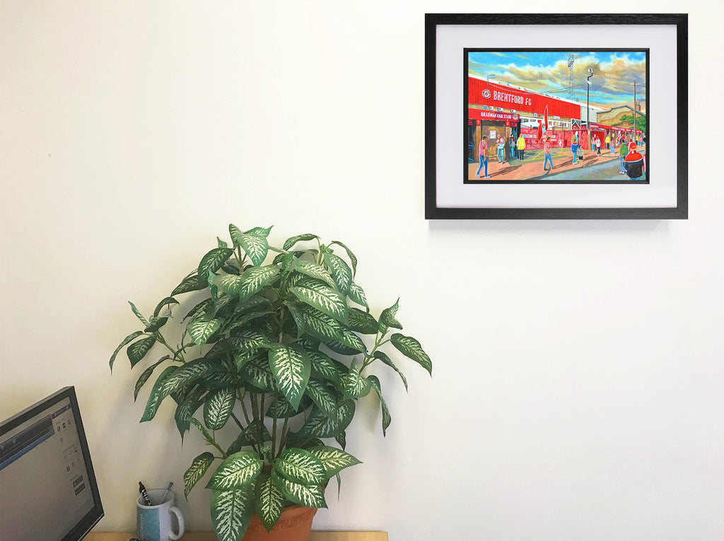 Brentford FC Griffin Park Stadium 'Going to the Match' Wall Art A4 Print