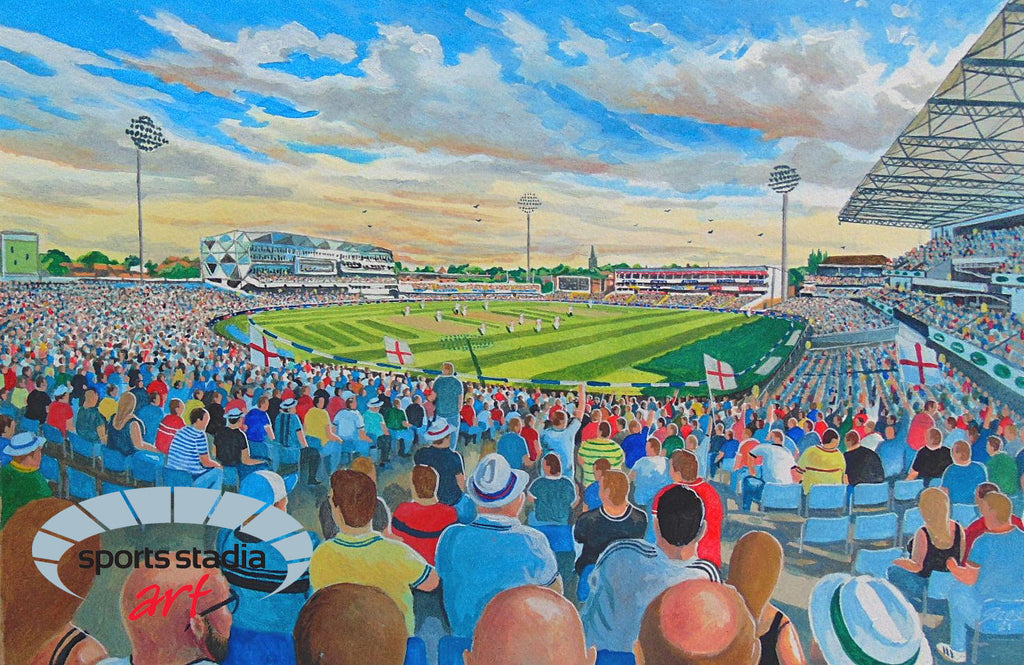 Headingley Stadium Yorkshire CCC Wall Art A4 Print