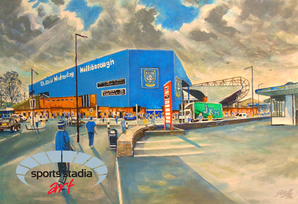 Sheffield Wednesday FC Hillsborough Stadium 'Going to the Match' Wall Art A4 Print