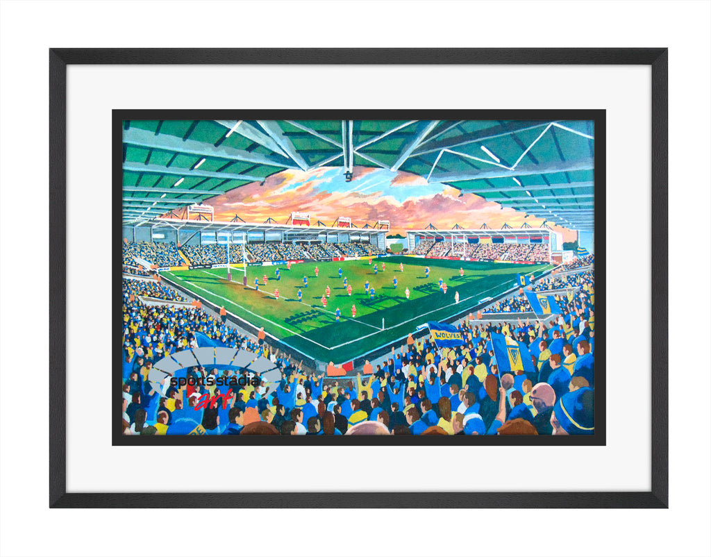 Warrington Wolves Rugby League Wall Art A4 Print