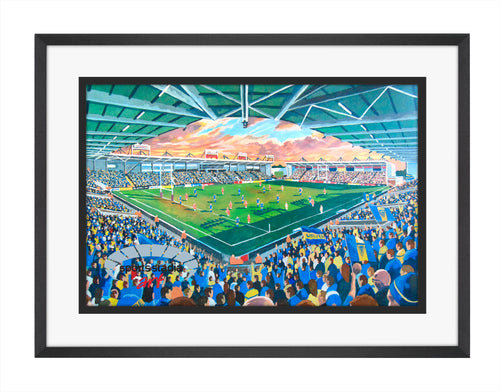 Warrington Wolves Rugby League Wall Art A4 Print