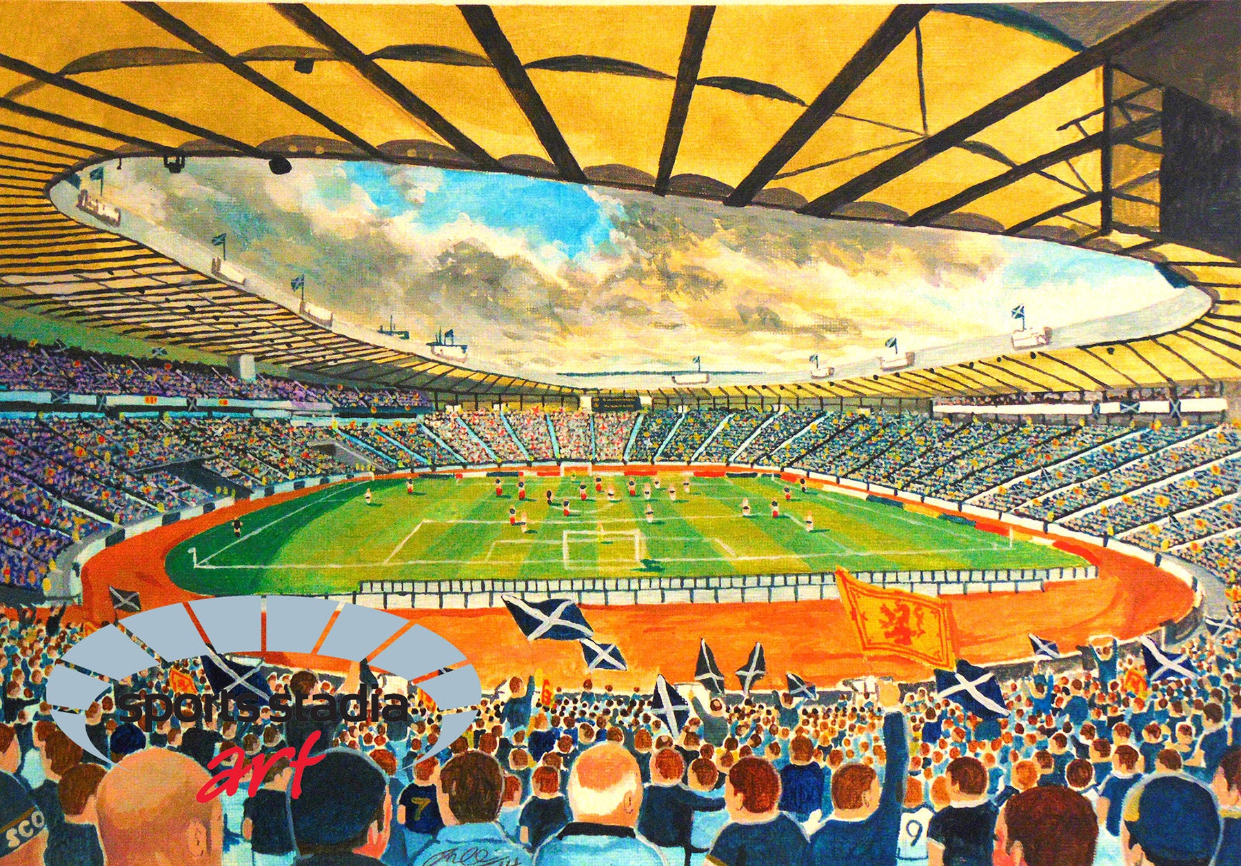 Hampden Park Stadium Scotland Wall Art A4 Print