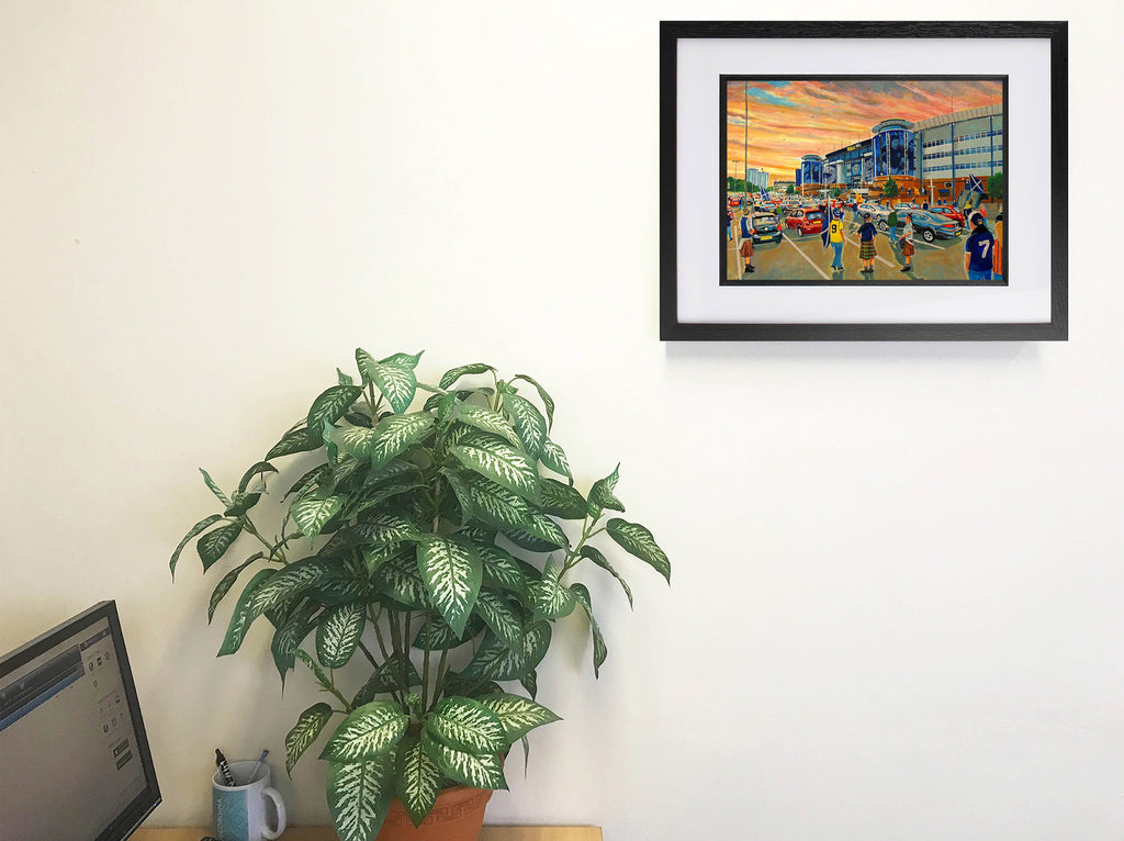 Hampden Park Stadium 'Going to the Match' Scotland Wall Art A4 Print
