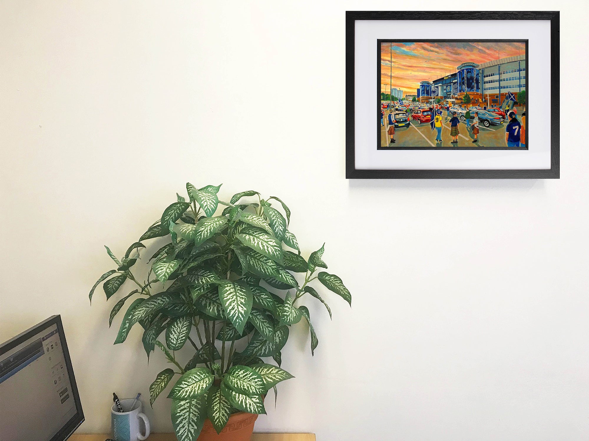 Hampden Park Stadium 'Going to the Match' Scotland Wall Art A4 Print