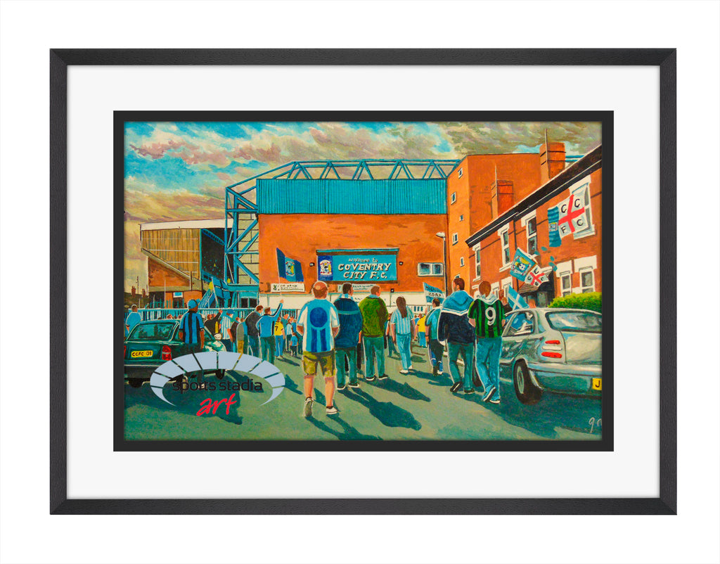 Coventry City FC Highfield Road Stadium 'Going to the Match' Wall Art A4 Print