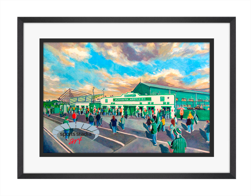 Plymouth Argyle FC Home Park Stadium Wall Art 'Going to the Match' A4 Print