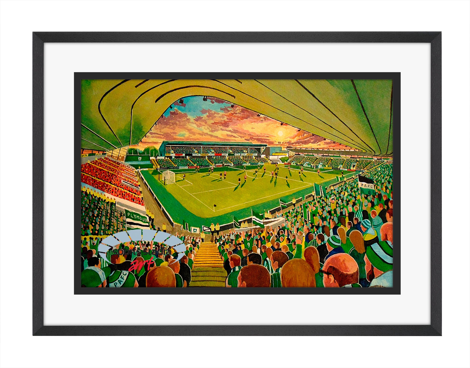 Plymouth Argyle FC Home Park Stadium Wall Art A4 Print