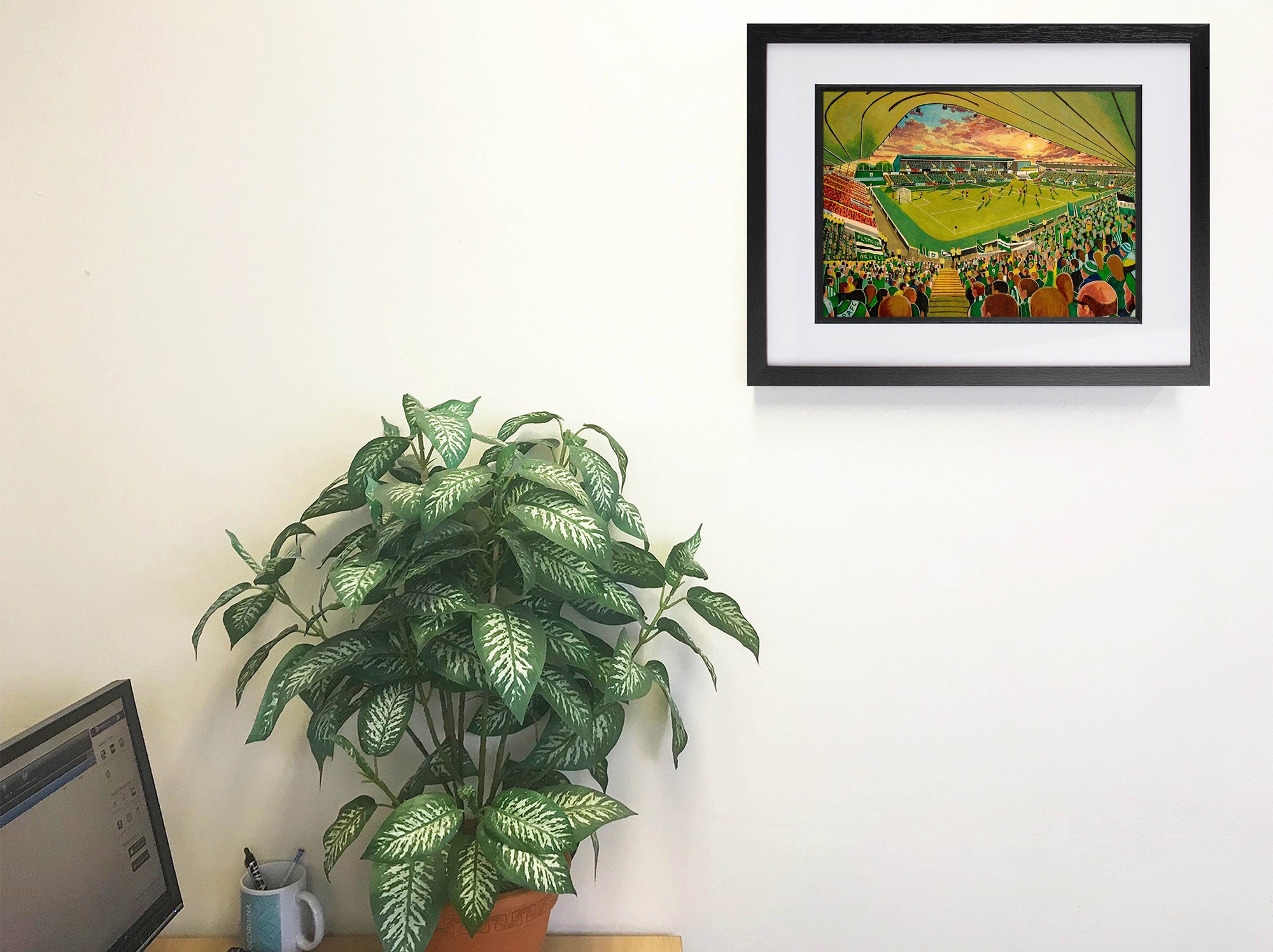 Plymouth Argyle FC Home Park Stadium Wall Art A4 Print
