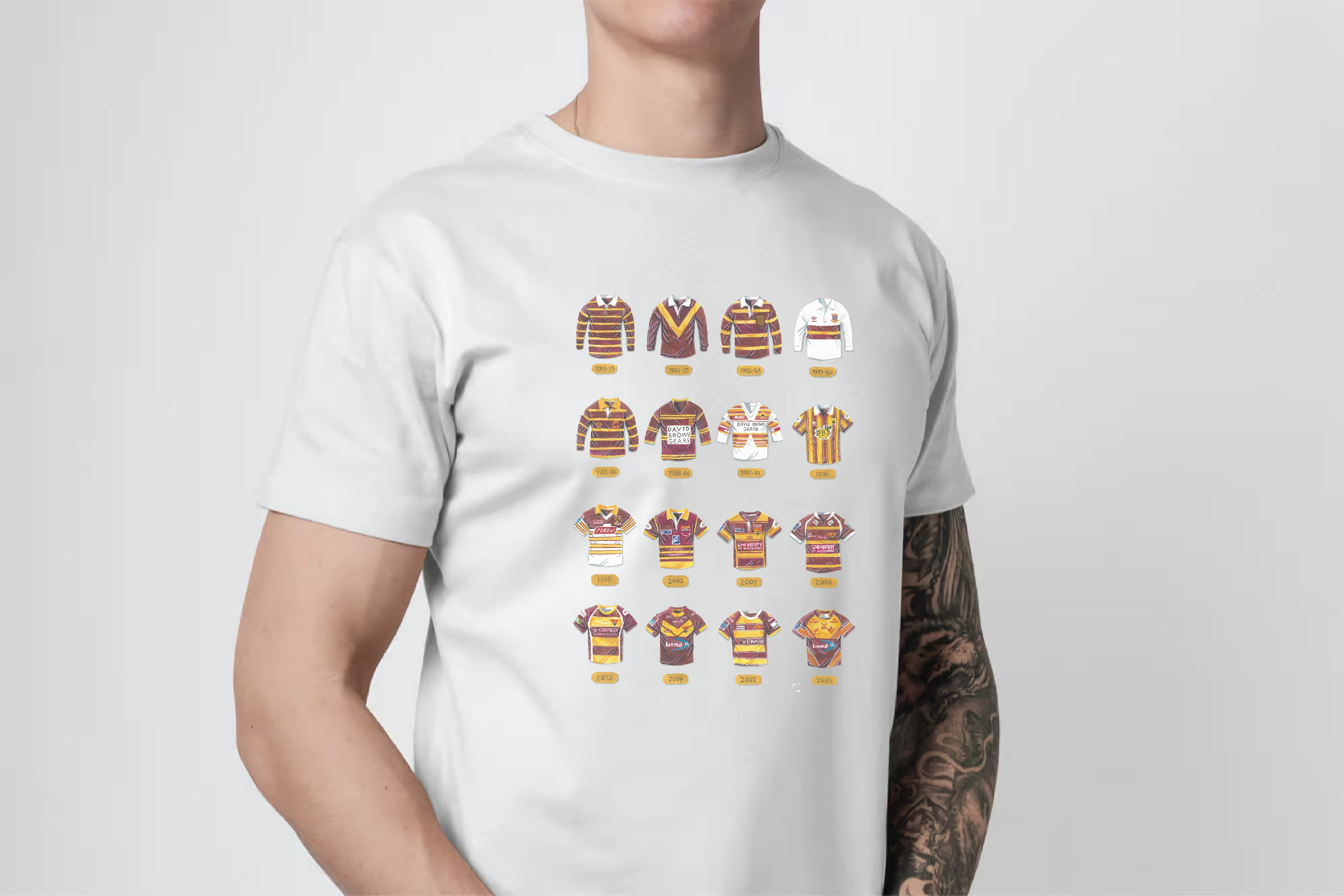 Huddersfield Giants Rugby League Retro Art Shirts T-Shirt