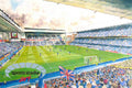 Rangers FC Ibrox Stadium Wall Art A4 Print