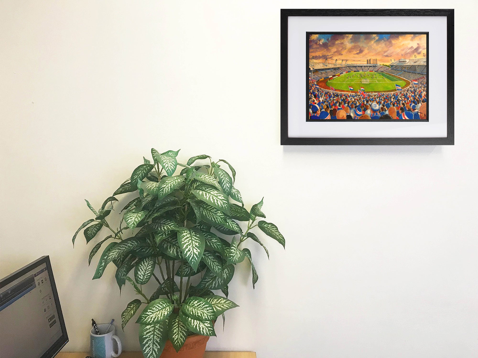 Rangers FC Ibrox Stadium 'Yesteryear' Wall Art A4 Print