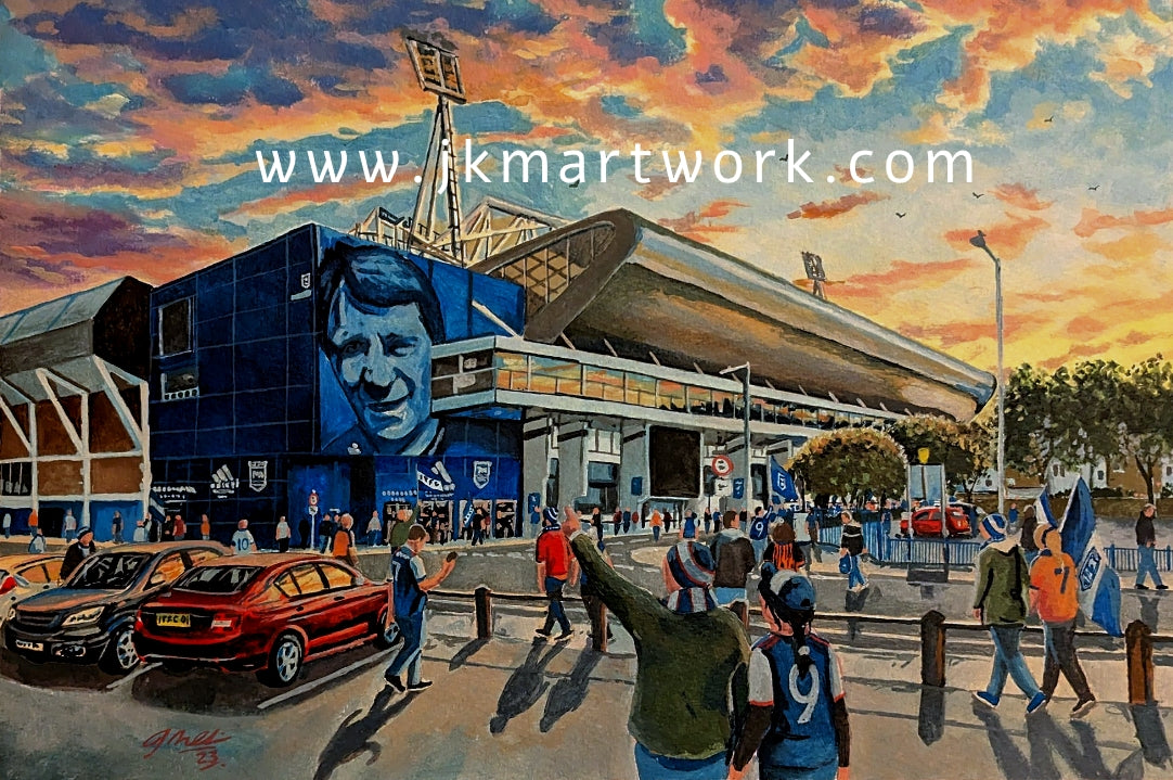 Ipswich Town FC Portman Road Stadium 'Going to the Match' Wall Art A4 Print