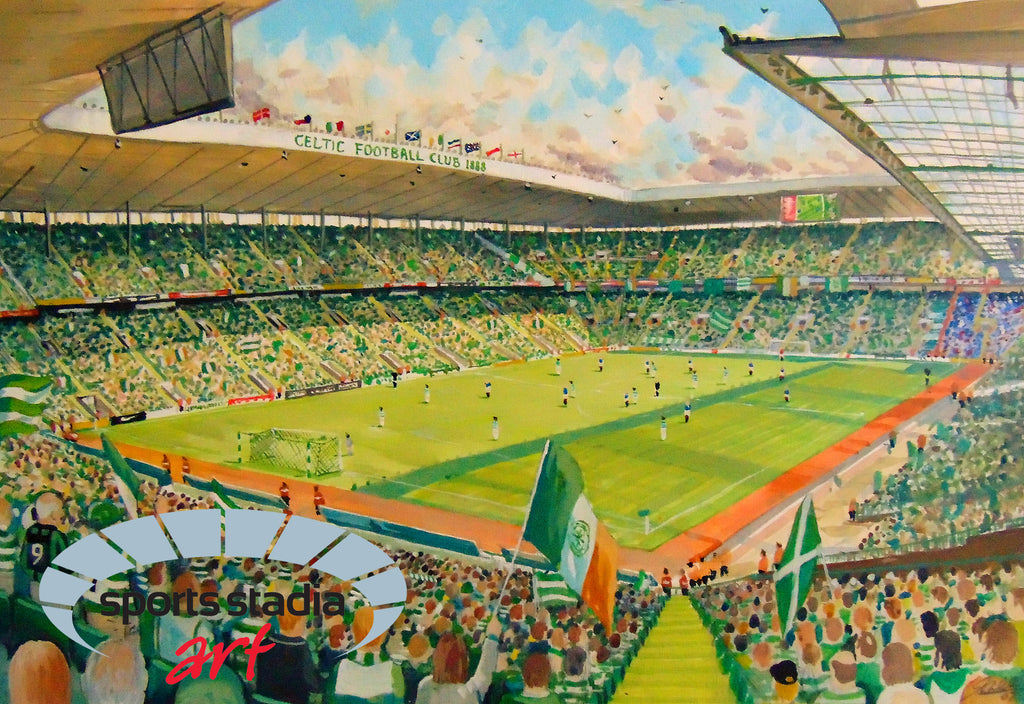 Celtic FC Parkhead Stadium Art Jigsaw Puzzle