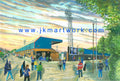 Rochdale FC Spotland Stadium 'Going to the Match' Wall Art A4 Print