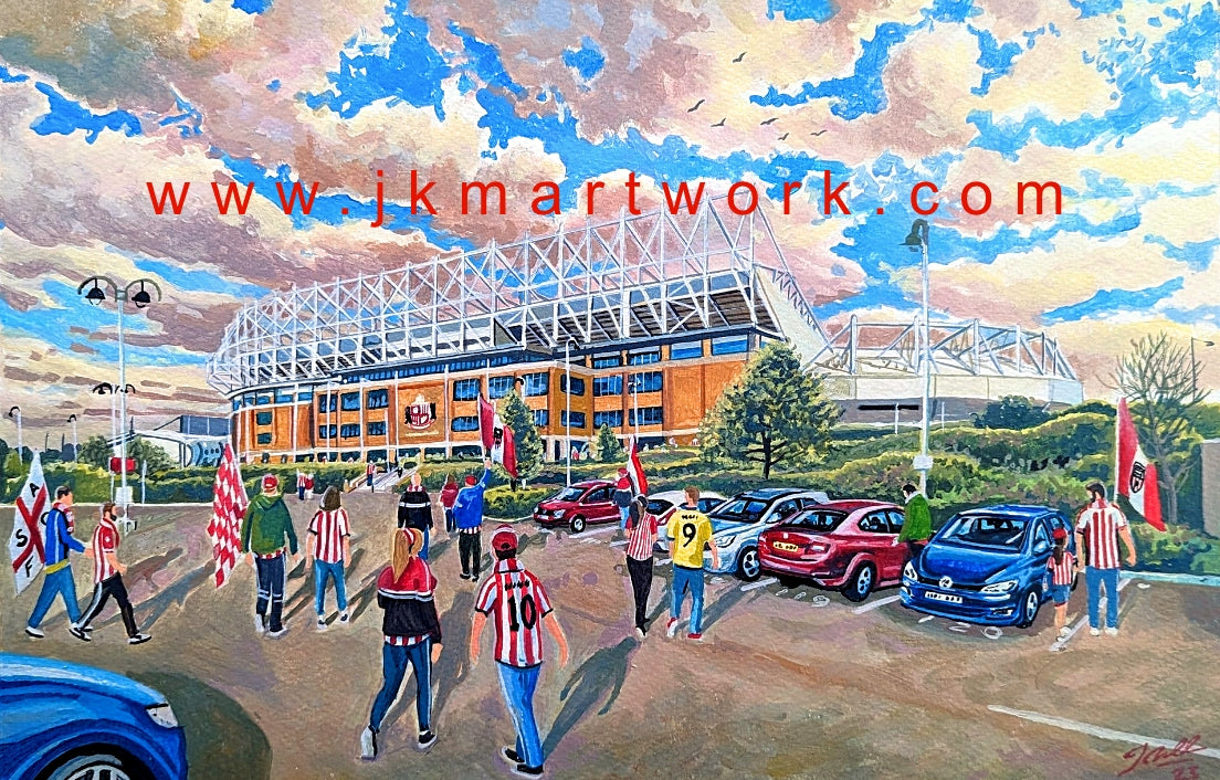 AFC Sunderland Stadium of Light Wall Art A4 Print