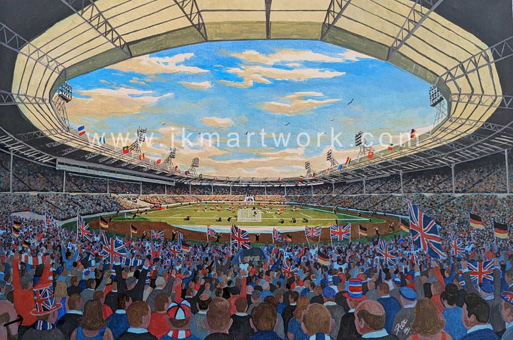 Wembley Stadium 'World Cup Final 1966' Wall Art A4 Print