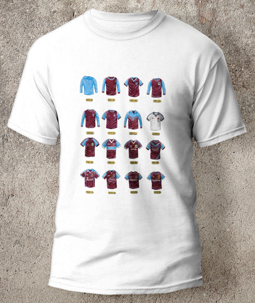 West Ham United FC Retro Art Shirts T-Shirt
