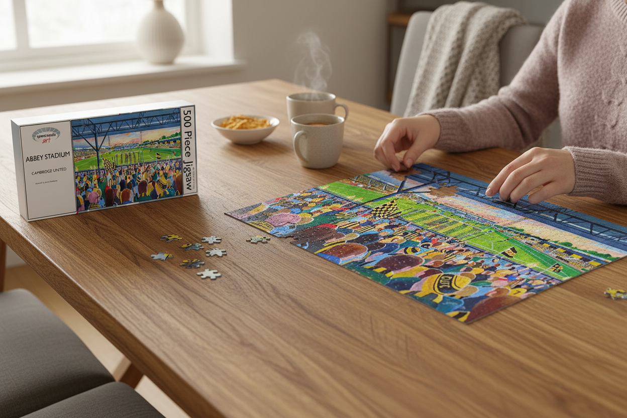 Abbey Stadium Jigsaw Puzzle Table Mockup