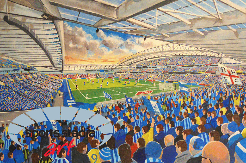 Brighton & Hove Albion FC Amex Stadium A4 Art Print