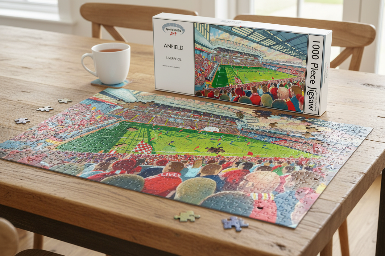 Anfield Interior Jigsaw Table Setting Mockup
