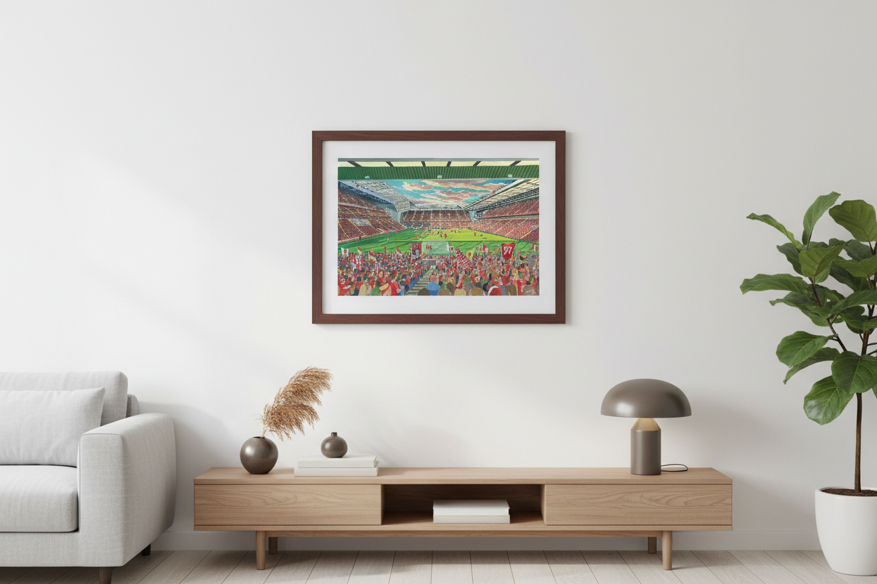 Anfield Road Stadium Wall Art Mockup Landscape