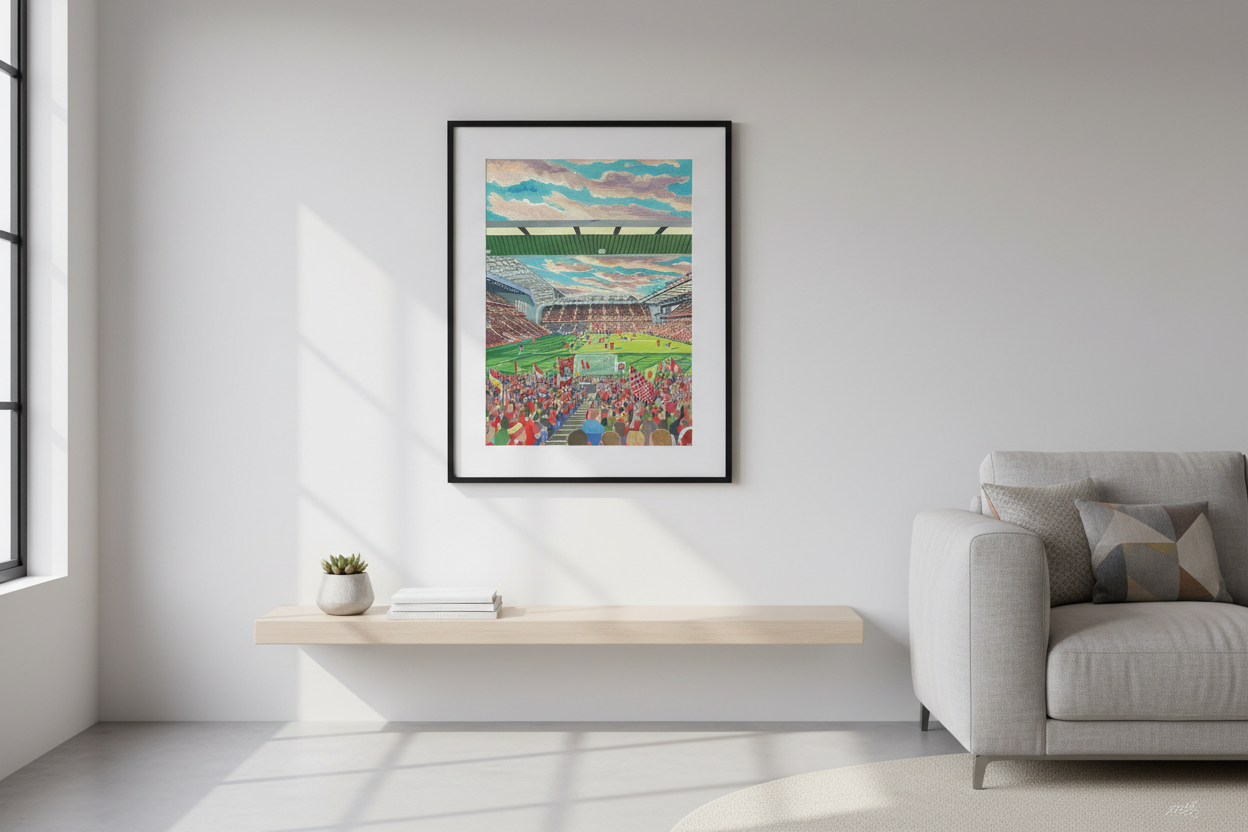 Anfield Road Stadium Wall Art Mockup