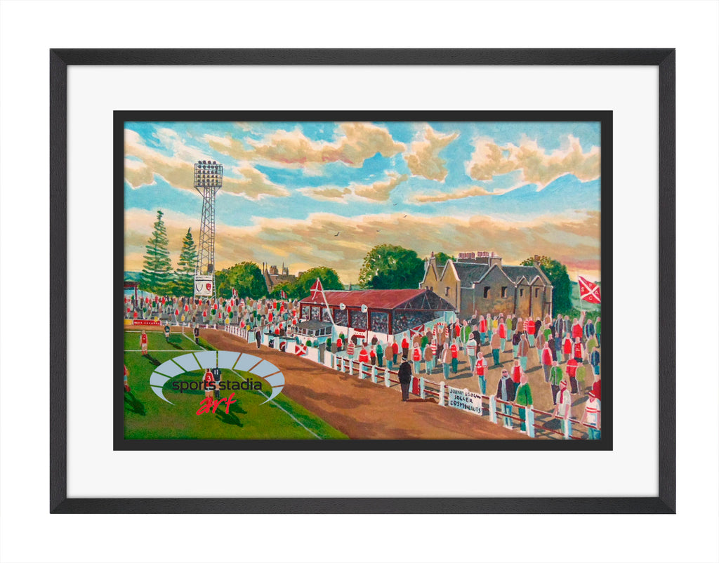 Stirling Albion FC Annfield Stadium Wall Art A4 Print