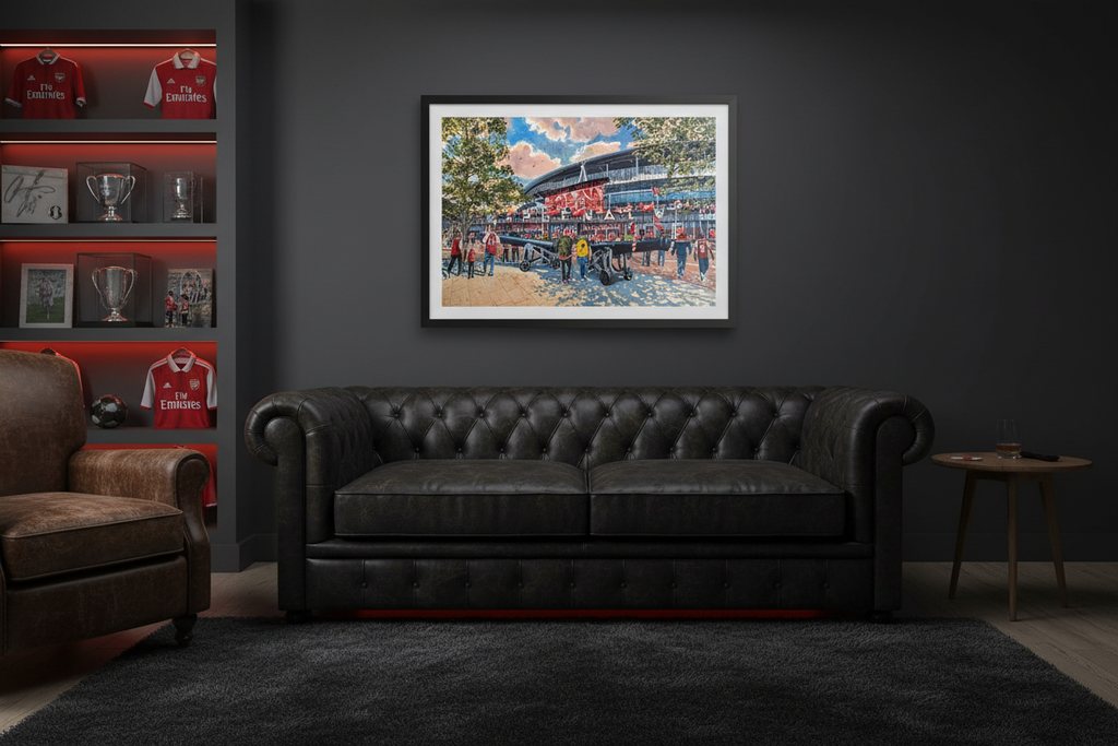 Arsenal FC Emirates Stadium - Man Cave Mock-up