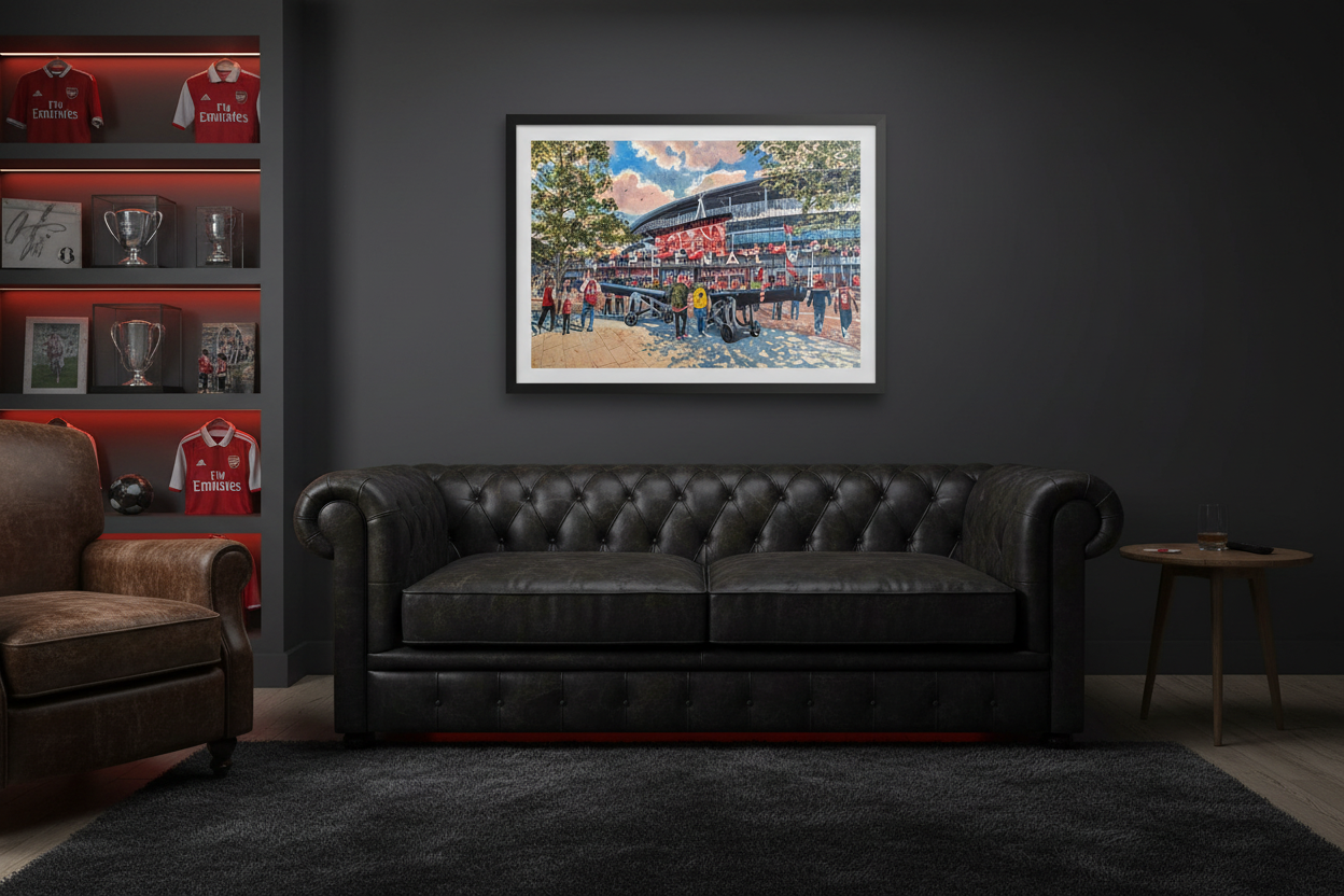Arsenal FC Emirates Stadium - Man Cave Mock-up