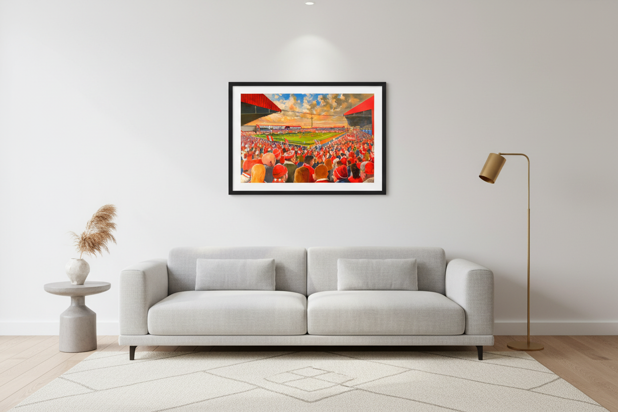 Ayresome Park Stadium Wall Art Mockup