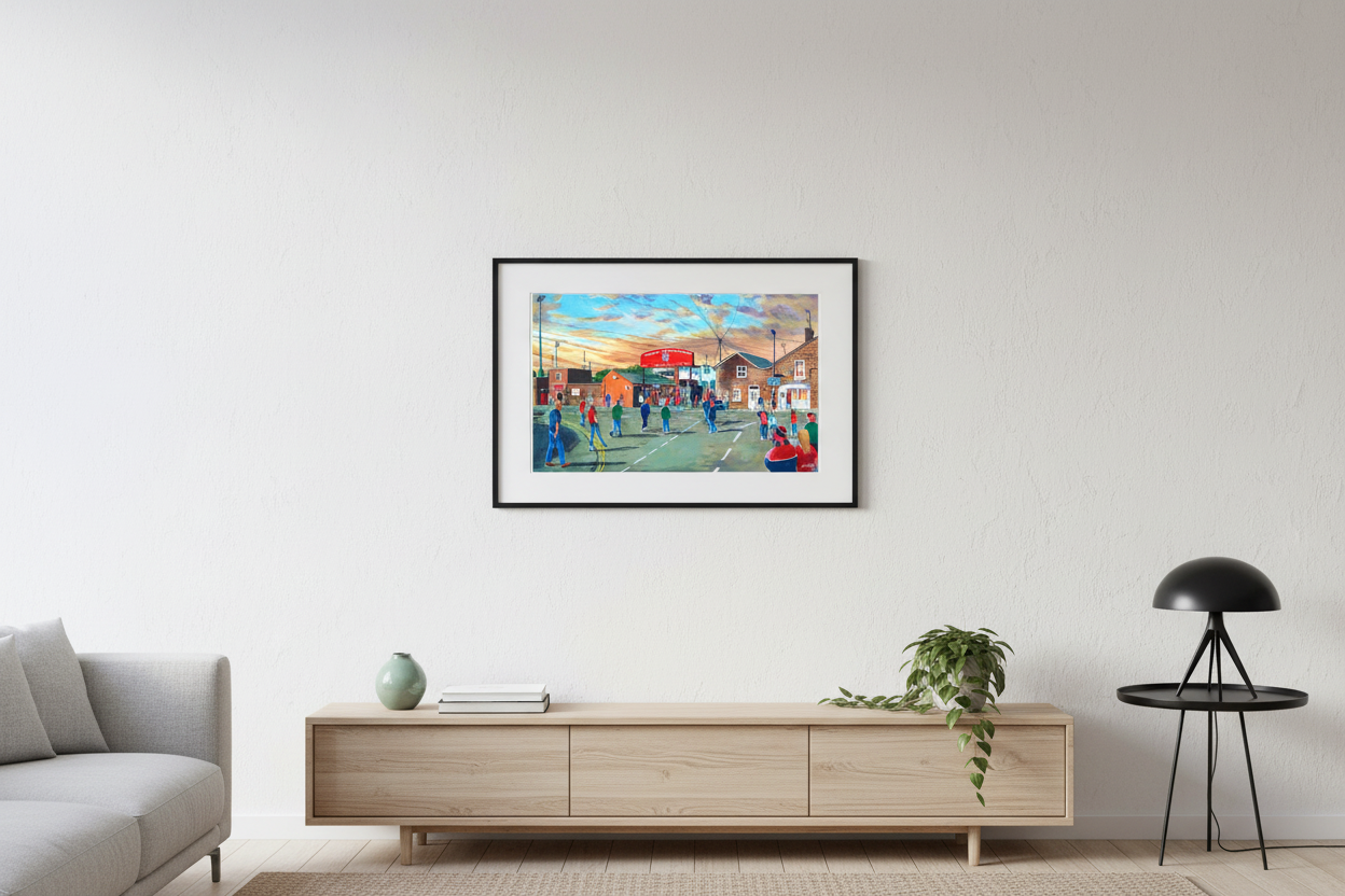 Bootham Crescent Going to the Match Wall Art Mockup