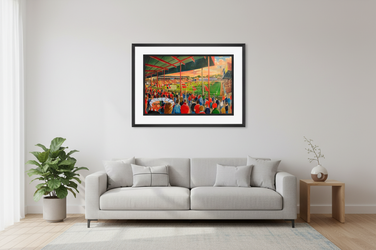 Bootham Crescent Stadium Wall Art Mockup 2
