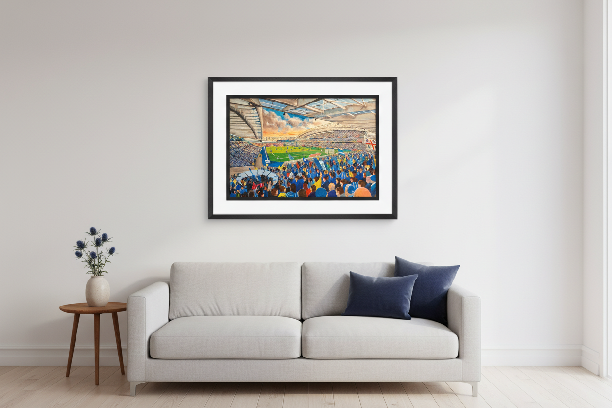 Brighton & Hove Albion FC Amex Stadium A4 Art Print