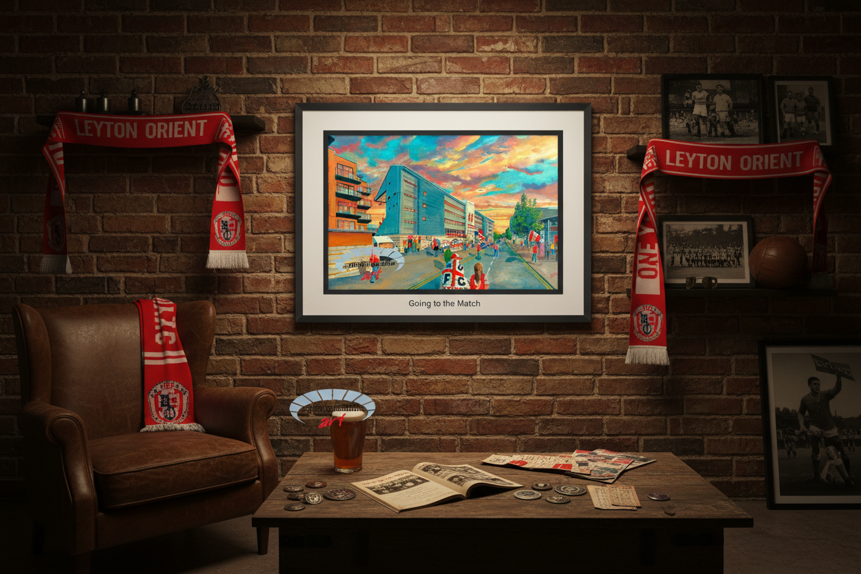 Brisbane Road Going to the Match - Moody Man Cave Mock-up