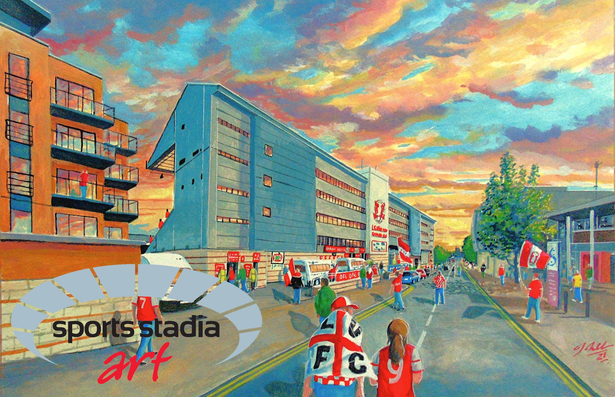 Leyton Orient FC Brisbane Road Stadium 'Going to the Match' Wall Art A4 Print