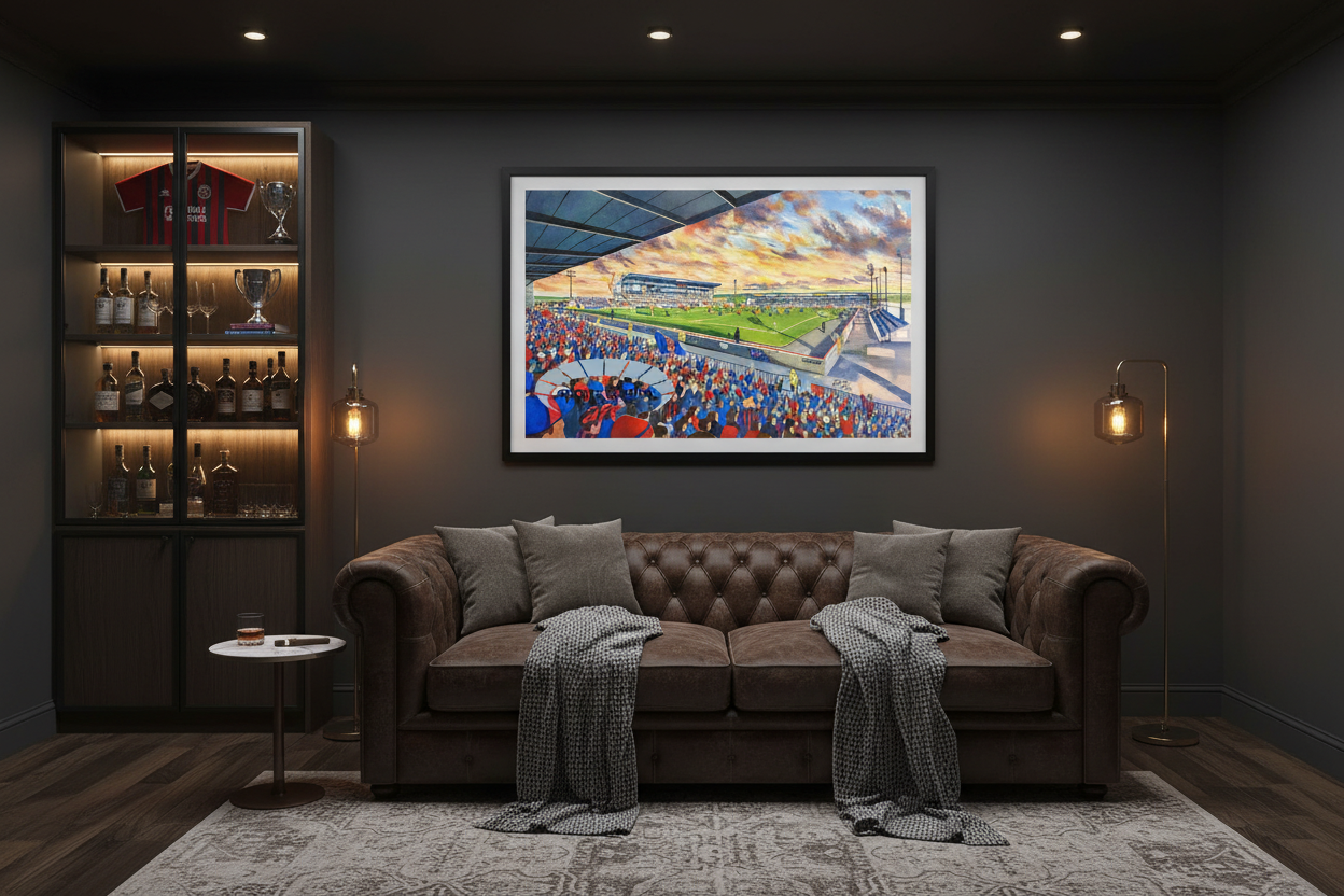 Caledonian Thistle FC Caledonian Stadium – Man Cave Mockup