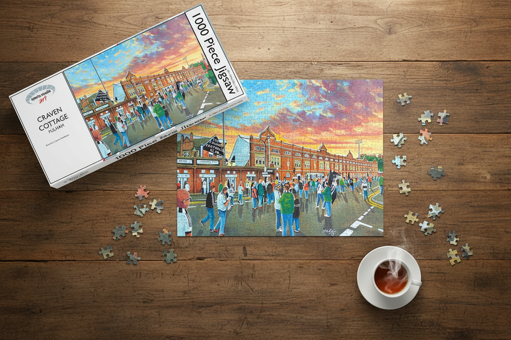 Craven Cottage Exterior Puzzle Table Setting