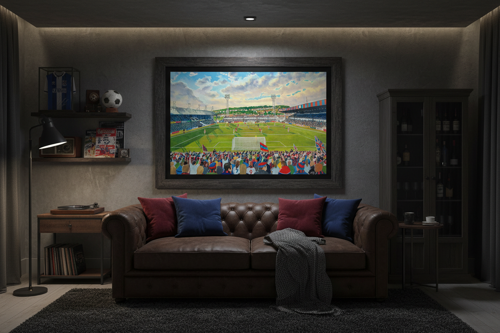 Crystal Palace FC Selhurst Park Yesteryear Man Cave Mockup