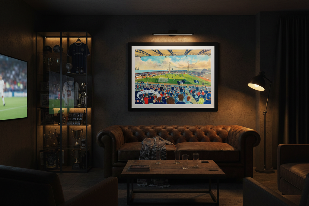 Dundee FC Dens Park - Man Cave Lifestyle Mockup