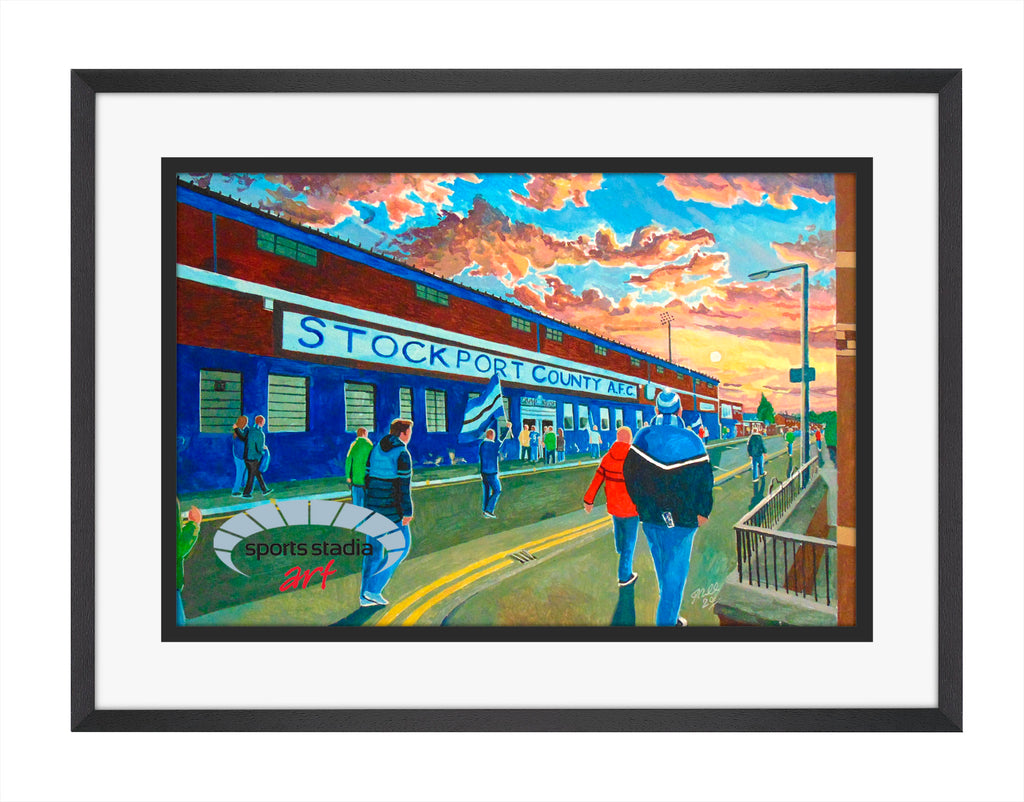 Stockport County FC Edgeley Park 'Going to the Match' Wall Art A4 Print
