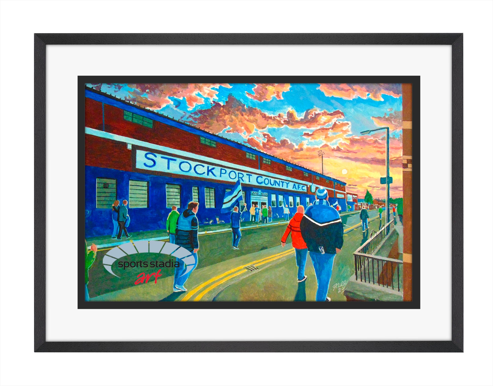 Stockport County FC Edgeley Park 'Going to the Match' Wall Art A4 Print
