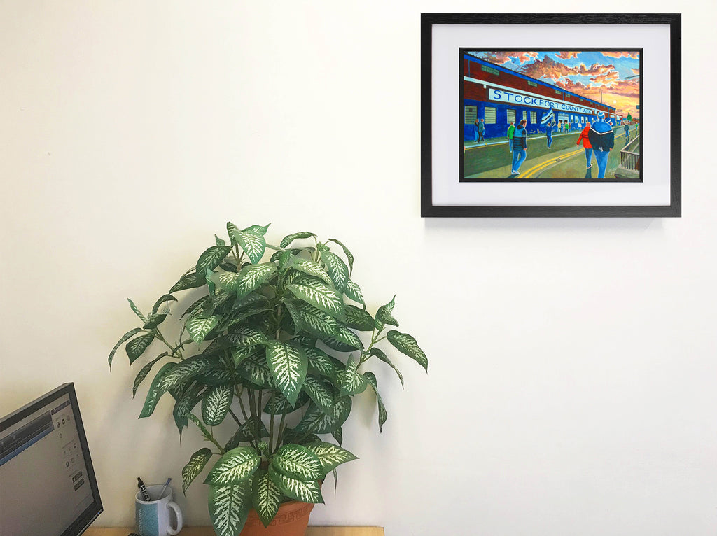 Stockport County FC Edgeley Park 'Going to the Match' Wall Art A4 Print