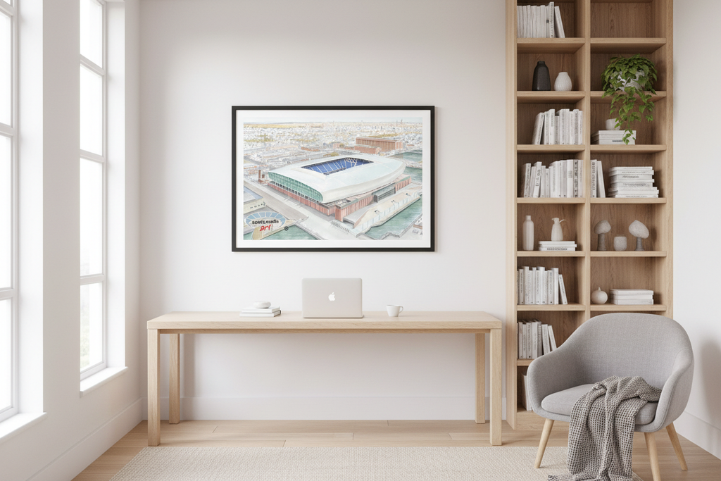Everton FC Hill Dickinson Stadium - Bright Study/Office Mockup