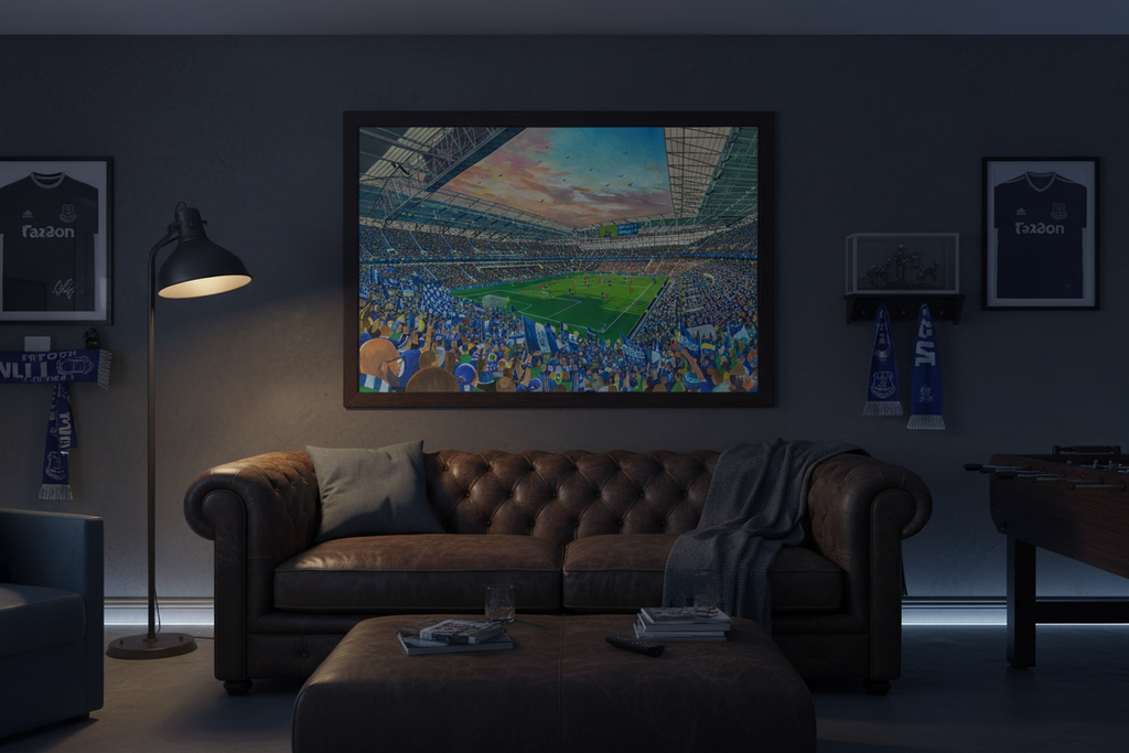 Everton FC Hill Dickinson Stadium Man Cave Mockup