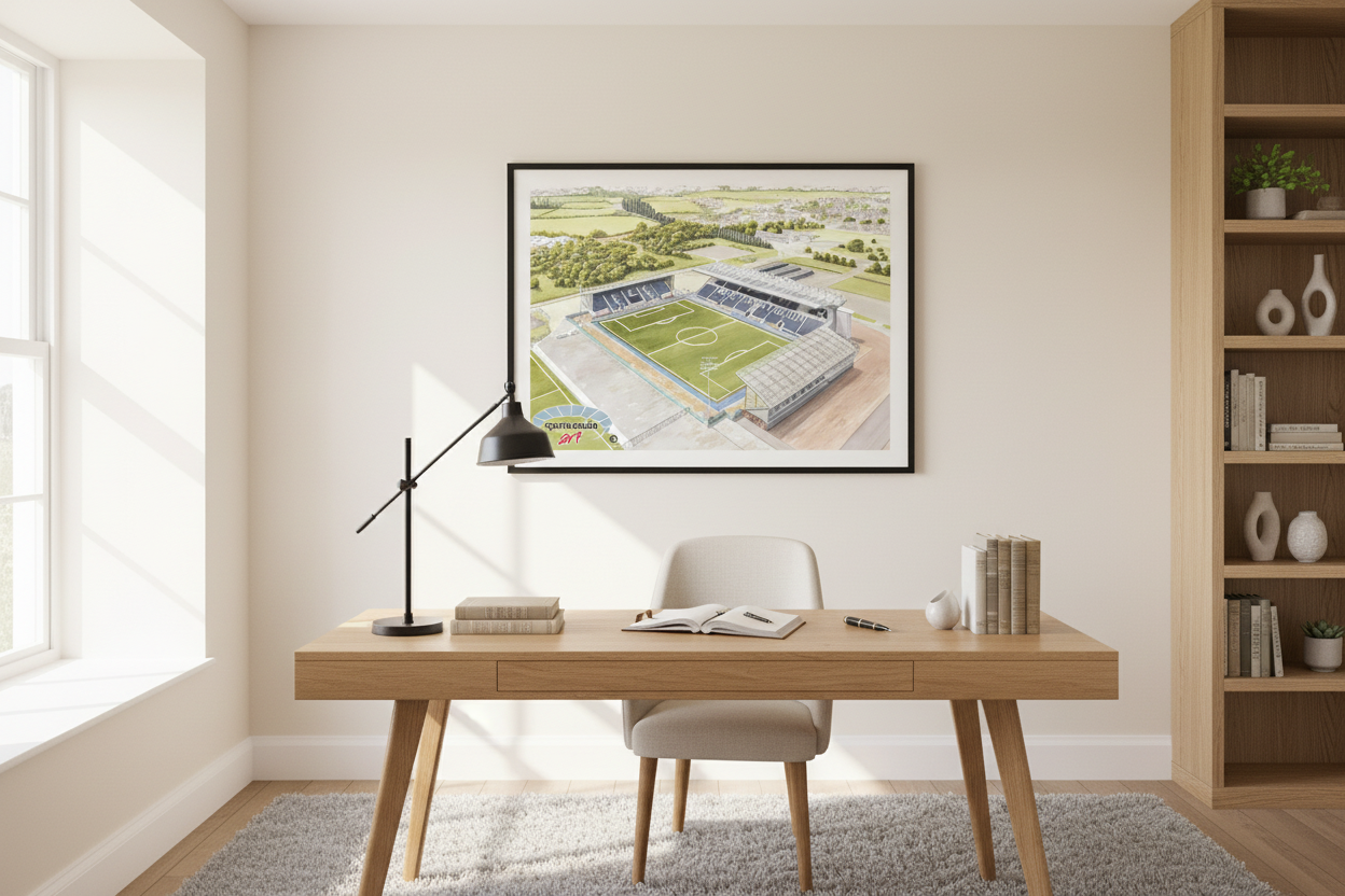 Falkirk FC Bright Study/Office Mockup