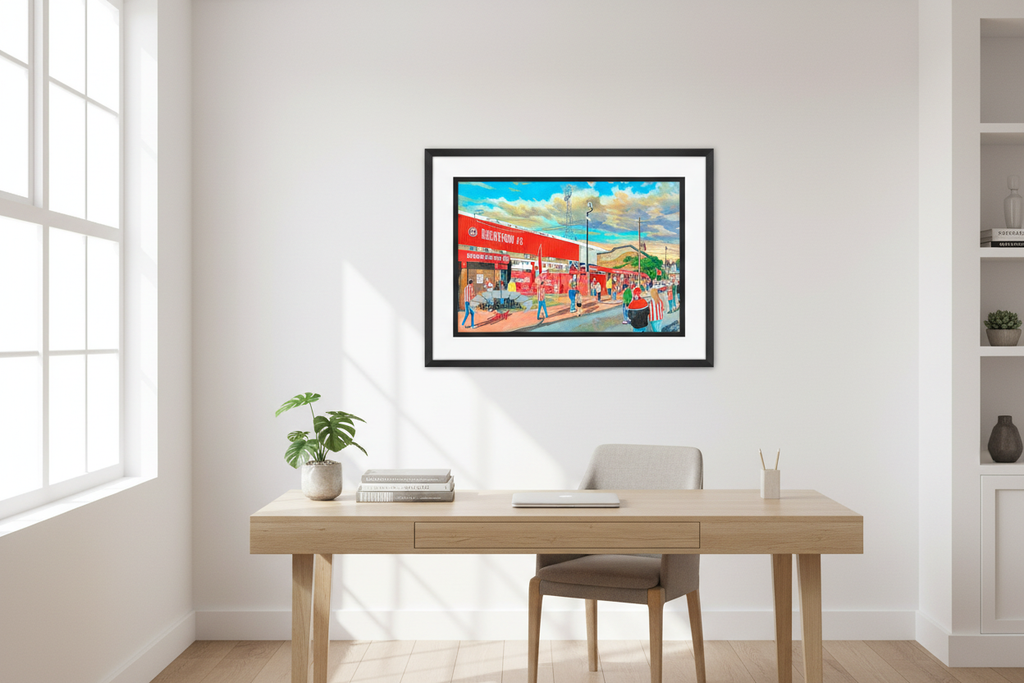 Griffin Park GTM Brentford print in bright study