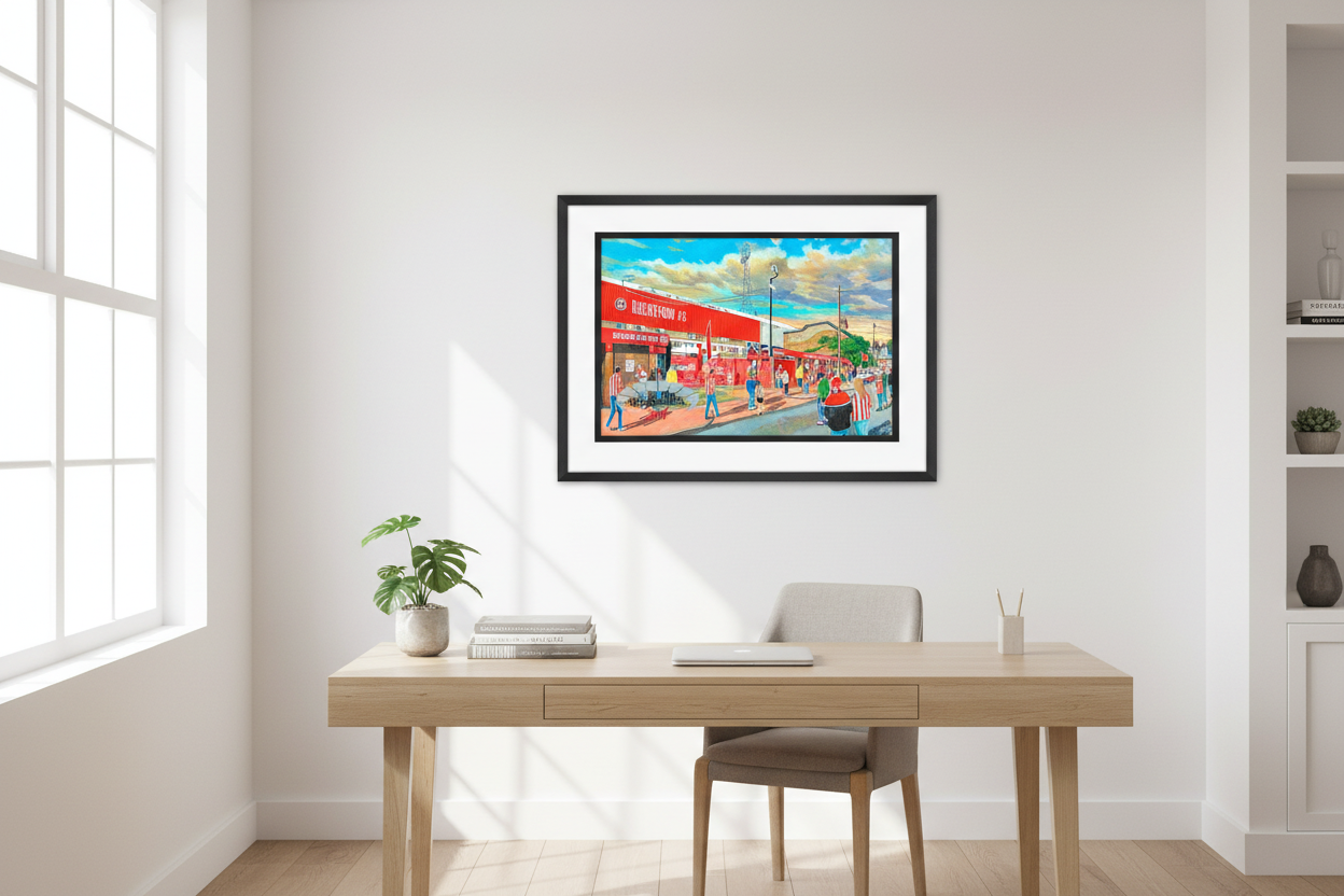 Griffin Park GTM Brentford print in bright study