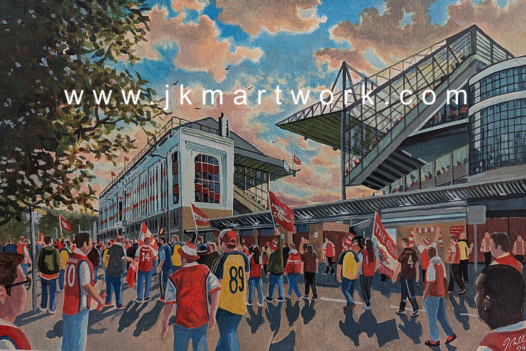 Arsenal FC Highbury Stadium 'Going to the Match' Wall Art A4 Print