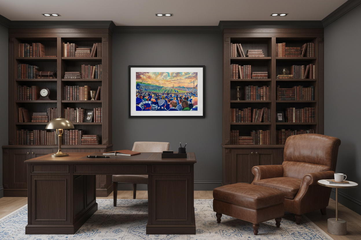 Greenock Morton FC Cappielow Park Stadium Wall Art – Study/Office lifestyle mockup